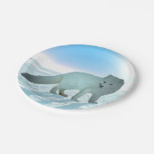 Arktische Fox Pappteller (Schrägansicht)