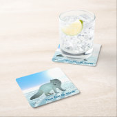 Arktische Fox Rechteckiger Pappuntersetzer (Vor Ort)