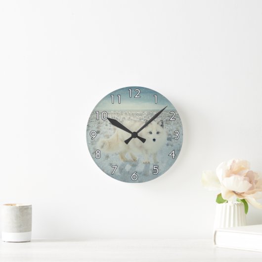 Arktische Fox Runde Wanduhr (Zuhause)