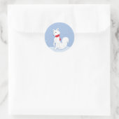 Arktische Fox Runder Aufkleber (Tasche)