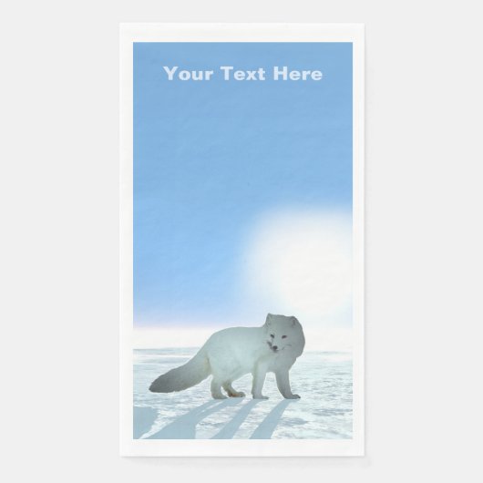 Arktische Fox Serviette (Vorderseite)