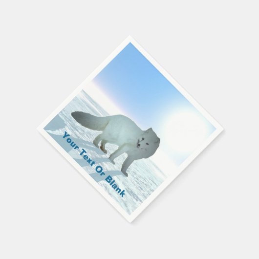 Arktische Fox Serviette (Ecke)