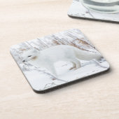 Arktische Fox Untersetzer (Linke Seite)