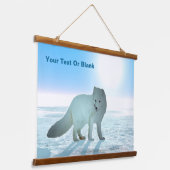 Arktische Fox Wandteppich Mit Holzrahmen (Gewinkelt)