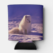 Arktische Fox Winterschneelandschaft Dosenkühler (Rückseite)