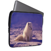 Arktische Fox Winterschneelandschaft Laptopschutzhülle (Vorne Rechts)