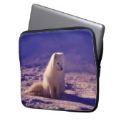 Arktische Fox Winterschneelandschaft Laptopschutzhülle (Vorderseite Links)