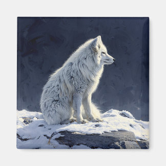 Arktische Foxenmalerei Magnet