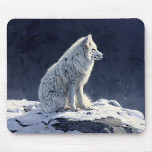 Arktische Foxenmalerei Mousepad