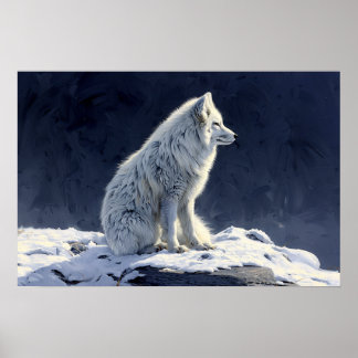 Arktische Foxenmalerei Poster