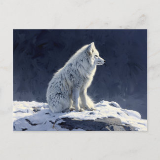 Arktische Foxenmalerei Postkarte