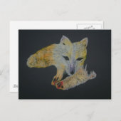 Arktische Fuchs Postkarte (Vorne/Hinten)