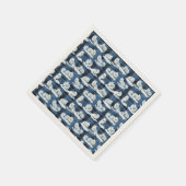 Arktische Füchse Winter Weihnachten Tartan Kariert Serviette (Ecke)