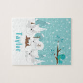 Arktische Füchse Winter Wonderland Puzzle (Horizontal)