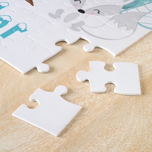 Arktische Füchse Winter Wonderland Puzzle (Seite)