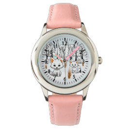 Arktische Füchse - Winterlandschaft Armbanduhr