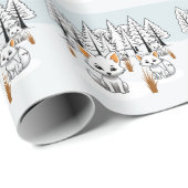 Arktische Füchse - Winterlandschaft Geschenkpapier (Rolleneckpunkt)