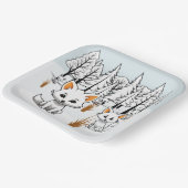 Arktische Füchse - Winterlandschaft Pappteller (Gewinkelt)