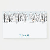 Arktische Füchse - Winterlandschaft - Schneeflocke Post-it Klebezettel (Vorderseite)