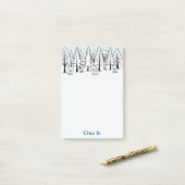 Arktische Füchse - Winterlandschaft - Schneeflocke Post-it Klebezettel (Auf Schreibtisch)