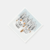 Arktische Füchse - Winterlandschaft Serviette (Ecke)
