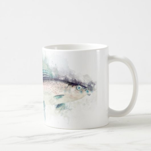 Arktische Grayling Kunst für Fischer und Angler Kaffeetasse (Rechts)