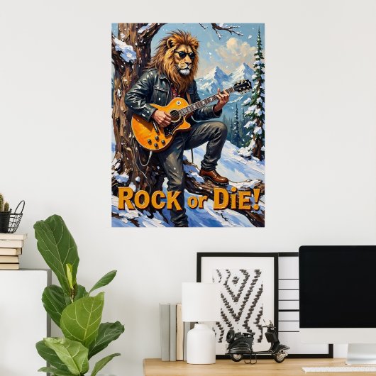 Arktische Hymne: Löwenkalter Groove Poster (Heimbüro)