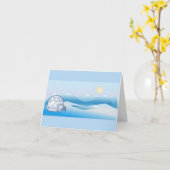 Arktische Iglu-blaue Anmerkungs-Karte Karte (Gelbe Blume)
