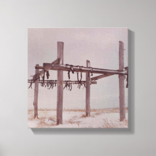 Arktische Karibik Fleisch Trocknen Rack Pt. Lay Do Leinwanddruck