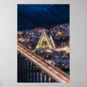Arktische Kathedrale Tromso Poster