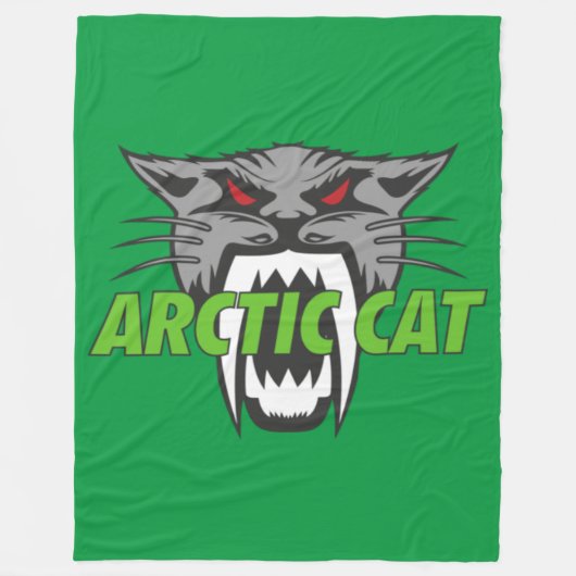 Arktische Katze Fleecedecke (Vorderseite)