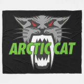 Arktische Katzenabdeckung Fleecedecke (Vorderseite (Horizontal))