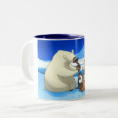 Arktische Krug-Band-Tasse Zweifarbige Tasse (Vorderseite Links)