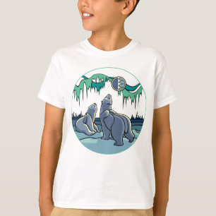 Arktische Kunstkid's T - Shirt Polar Bären Kid's S