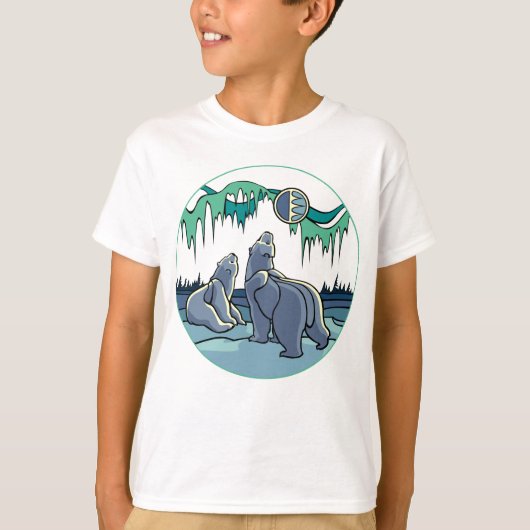 Arktische Kunstkid's T - Shirt Polar Bären Kid's S (Vorderseite)