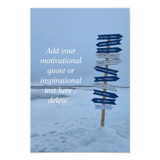 Arktische Landschaft, Nordpol 90°Breite, kundenspe Fotodruck (Vorne)