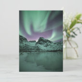 Arktische Lichtkarte Save The Date (Stehend Vorderseite)