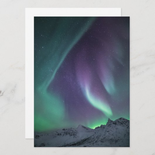 Arktische Lichtkarte Save The Date (Vorne/Hinten)