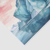 Arktische Majestät, Vivid Watercolor Iceberg Seidenpapier (Ausschnitt)