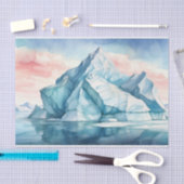 Arktische Majestät, Vivid Watercolor Iceberg Seidenpapier (Handwerk)