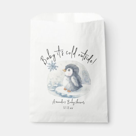 Arktische niedliche Penguin - Baby draußen kalt Geschenktütchen (Vorderseite)