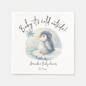Arktische niedliche Penguin - Baby draußen kalt Serviette (Vorderseite)