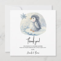 Arktische niedliche Penguin danke Babydusche