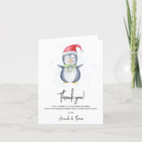 Arktische niedliche Penguin danke Babydusche