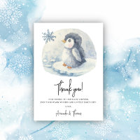Arktische niedliche Penguin danke Babydusche
