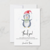 Arktische niedliche Penguin danke Babydusche (Vorderseite)