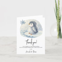 Arktische niedliche Penguin danke Babydusche