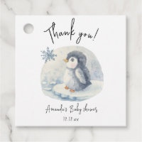 Arktische niedliche Penguin danke Babydusche