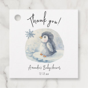 Arktische niedliche Penguin danke Babydusche Geschenkanhänger