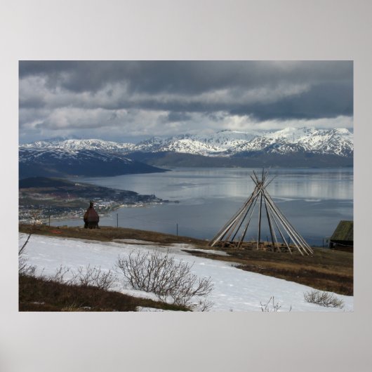 Arktische Nomaden Tipi Poster (Vorne)